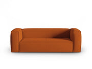 Cosmopolitan Design - Divano "Mackay" 3 posti in velluto strutturato terracotta 