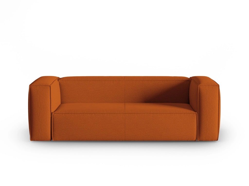 Cosmopolitan Design - Divano "Mackay" 3 posti in velluto strutturato terracotta 