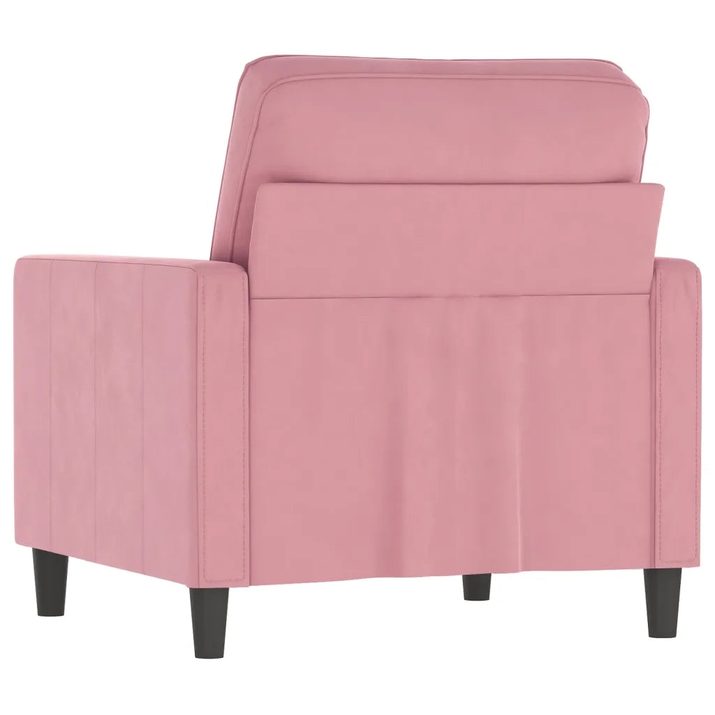 Divano Sedia-Poltrona Rosa 60 cm Velluto 642889