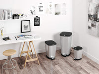 PATTUMIERA CHIC BIN CON PEDALE STEEL GRIGIA LT 6