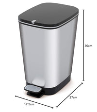 PATTUMIERA CHIC BIN CON PEDALE STEEL GRIGIA LT 6