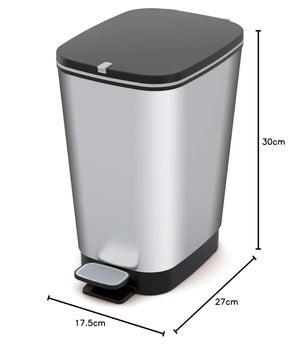 PATTUMIERA CHIC BIN CON PEDALE STEEL GRIGIA LT 6