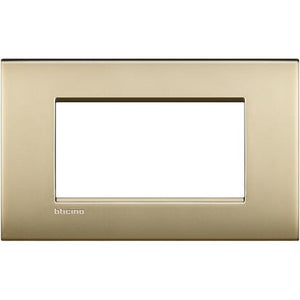 Living Light - Placca 4P Oro satinato - LNC4804OF