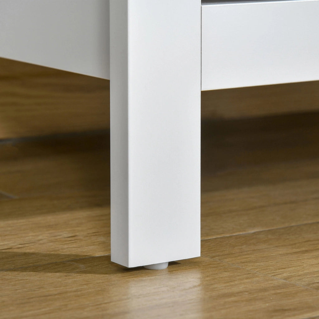 Cassettiera a 5 Cassetti 79x39,5x80,5 cm in Legno Bianco