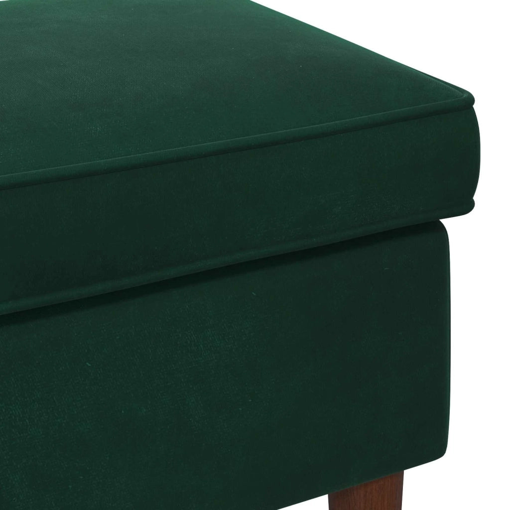 Poggiapiedi Verde Scuro 55 x 35 x 41 cm Velluto 42029997