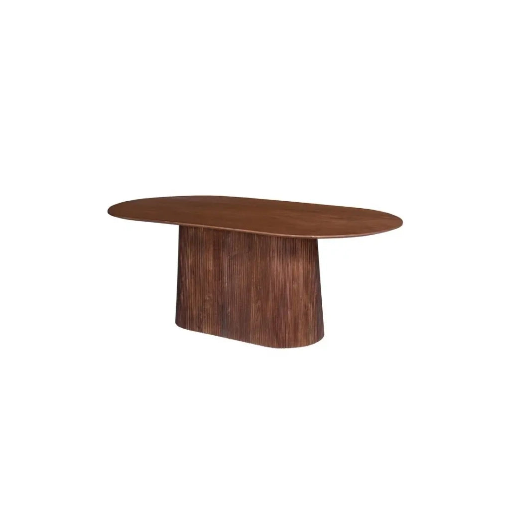 Tavolo da pranzo RIMBAUD – Effetto legno marrone – 200 cm – Stile contemporaneo