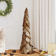 Albero di Natale Marrone 111 cm Legno massello di teak