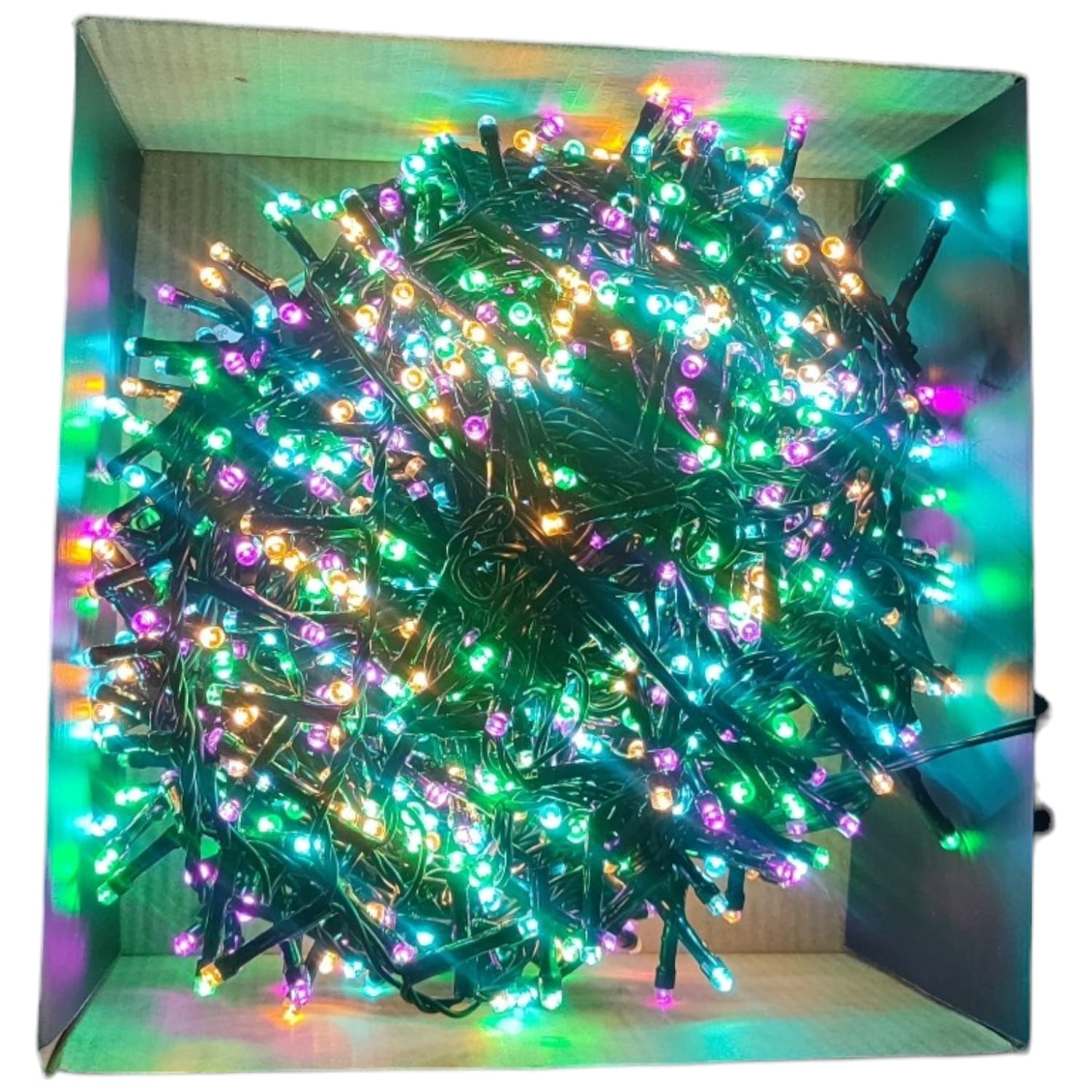 LUCI LED MULTICOLORE CANDY COLORI FREDDI 1000 LED 20 MT