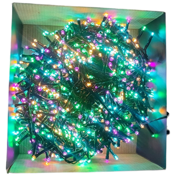 LUCI LED MULTICOLORE CANDY COLORI FREDDI 1000 LED 20 MT