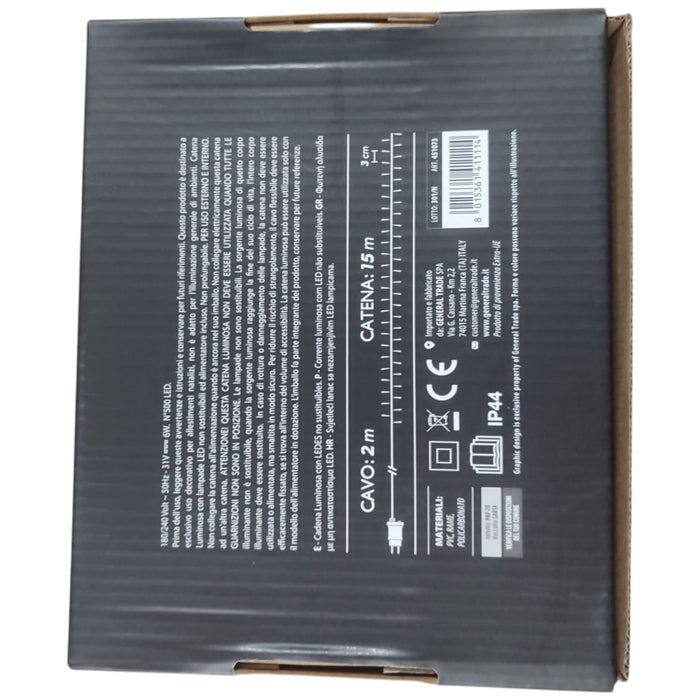 LUCI LED ORO 500 LED 15 MT INTERNO ESTERNO