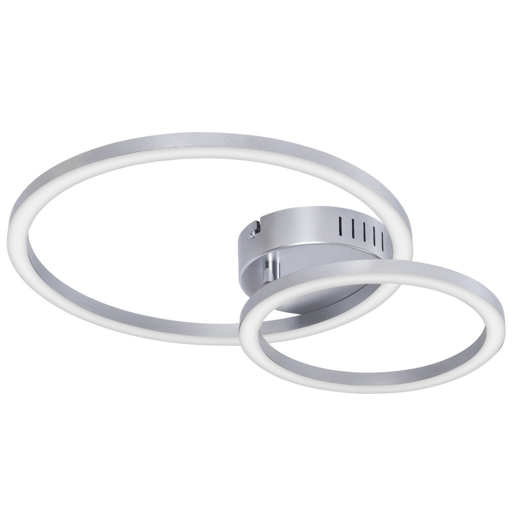 ZMH Lampada da Soffitto LED 23W Argento Luce Calda Moderna per Soggiorno Camera da Letto Corridoio