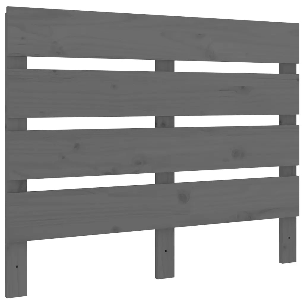 Testiera per Letto Grigia 100x3x80 cm in Legno Massello di Pino 821334