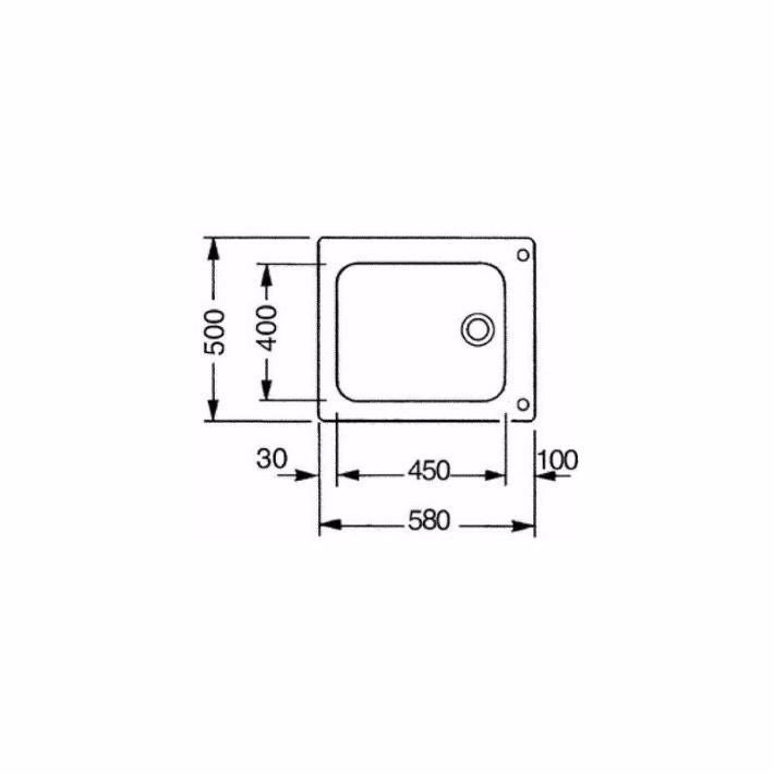 Apell TO58IBC Torino Lavello da incasso 1 vasca Acciaio inox spazzolato 58x50 cm colore Acciaio inox
