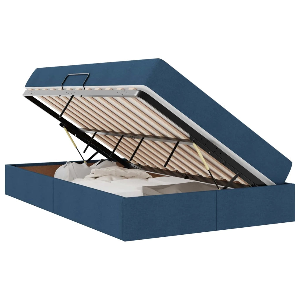 Letto con contenitore e materasso Blu 120 x 200 cm Poliestere