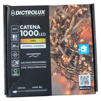 LUCI LED ORO 1000 LED 20 MT INTERNO ESTERNO