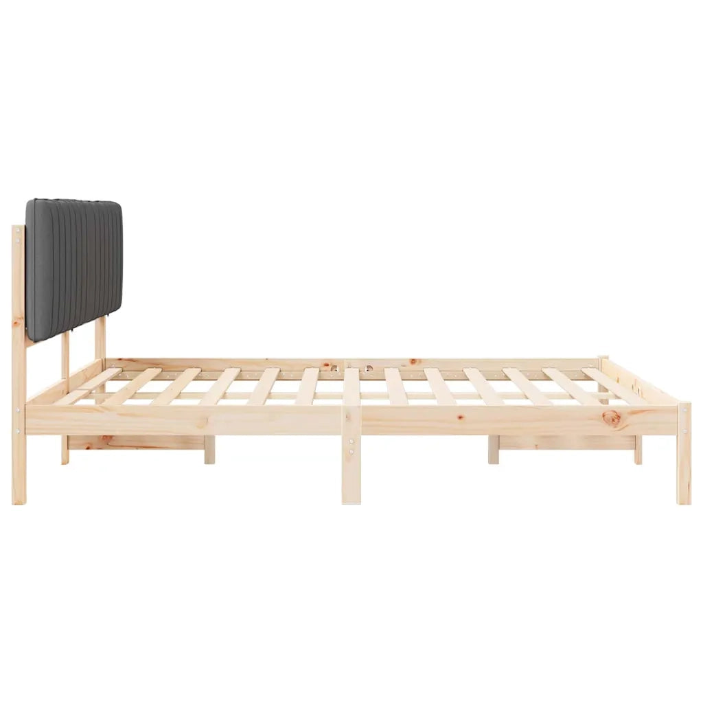 Letto con Testiera Rivestita Grigio scuro 180 x 200 cm 878030