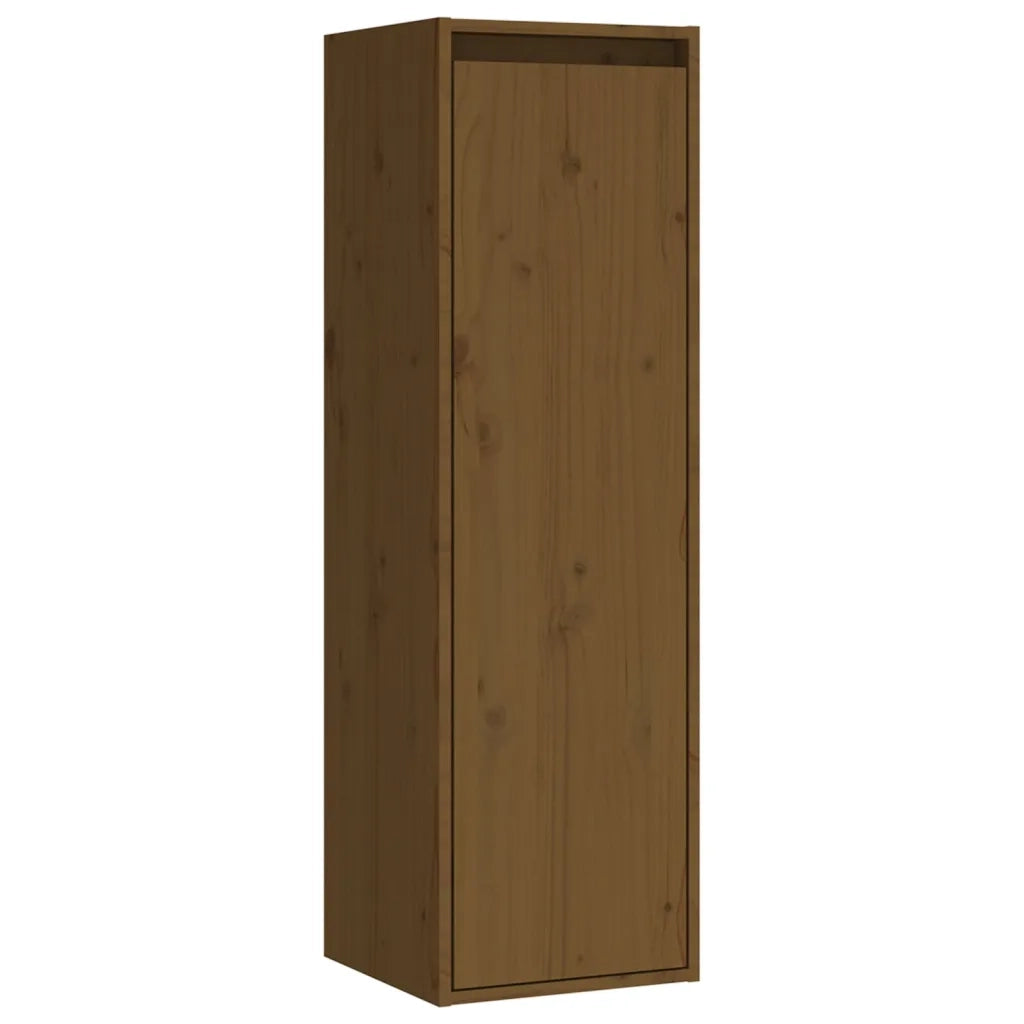 Mobili Porta TV 4 pz Miele in Legno Massello di Pino cod mxl 23416