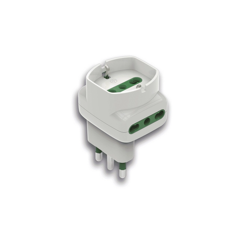 Link Led Adattatore Triplo con Schuko 16AT Bianco