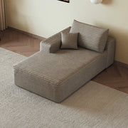 DIVANO LETTO Angolare reversibile in tessuto a coste Camel