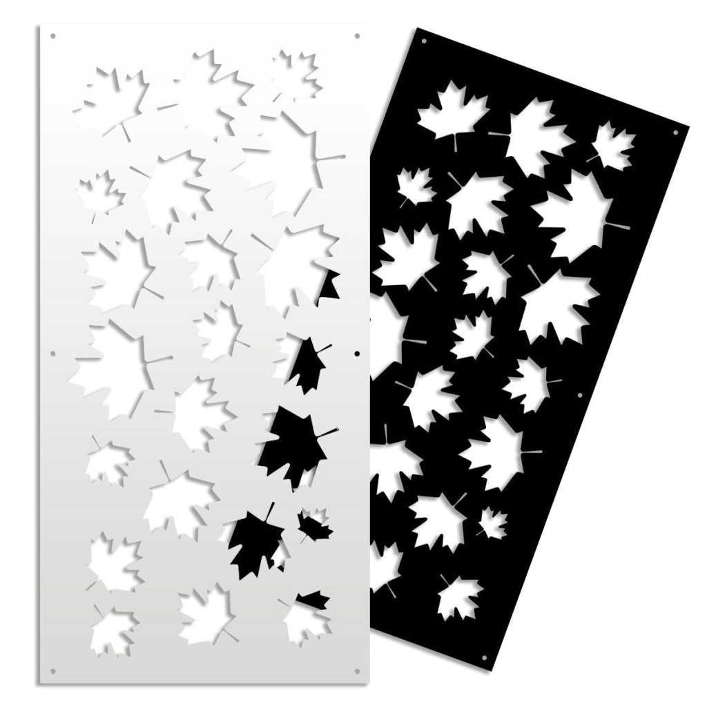 MAPLE - Pannello in PVC traforato - Parasole Colore: bianco, Misura: 98x198 cm