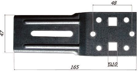 Bandierina per supporto a squadra passo 47 per motori Somfy