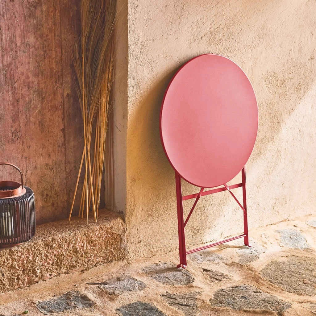 Tavolo da giardino bistrot pieghevole in acciaio, 2 posti, ø60cm,
