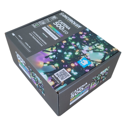 LUCI LED MULTICOLORE CANDY COLORI FREDDI 500 LED 15 MT