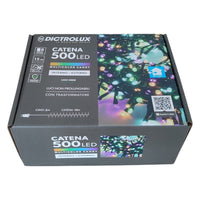 LUCI LED MULTICOLORE CANDY COLORI FREDDI 500 LED 15 MT