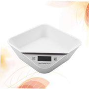 Ponderazione elettronica digitale da 5000 g con contenitore Ponderazione elettronica precisa per la misurazione di alimenti da cucina e la preparazione di pasti Bianco Facile da pulire e da utilizzare