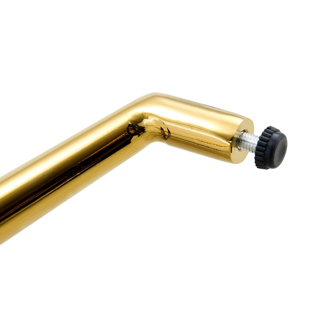 Set di 2 sedie girevoli silenziose in metallo e PU bianco e oro