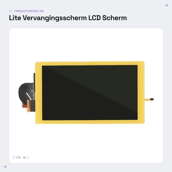Schermo LCD di sostituzione OEM con illuminazione di sfondo - Touchscreen - Alta color rendering - Installazione semplice - Per console Lite - Schermo LCD