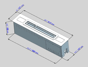 Bruciatore a bioetanolo Smart APP inserto automatico da incasso SLIM 70