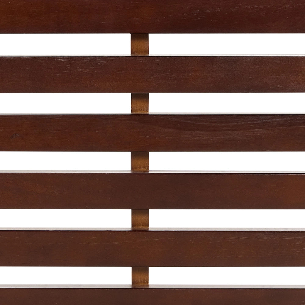 Letto Matrimoniale in Legno Scuro 180 x 200 cm con doghe stile moderno contemporaneo