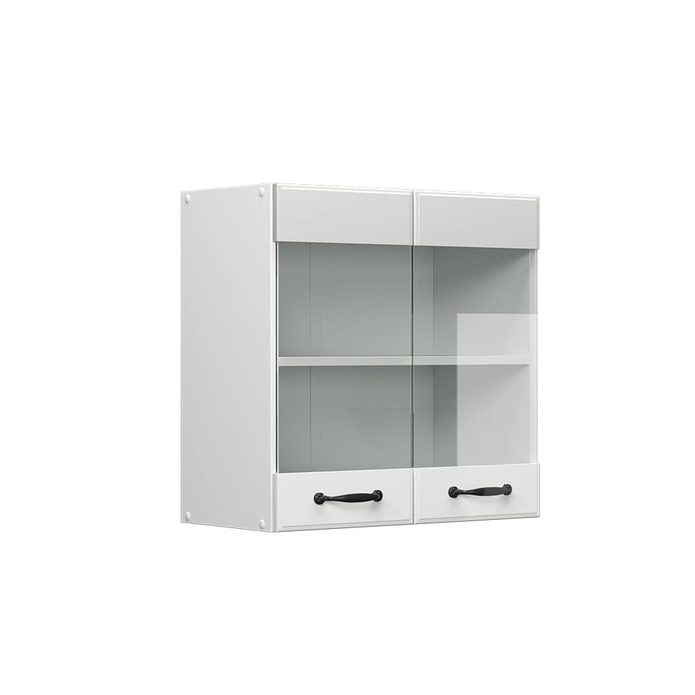 Vicco Mobile da cucina in vetro Bianco casa di campagna 60 cm