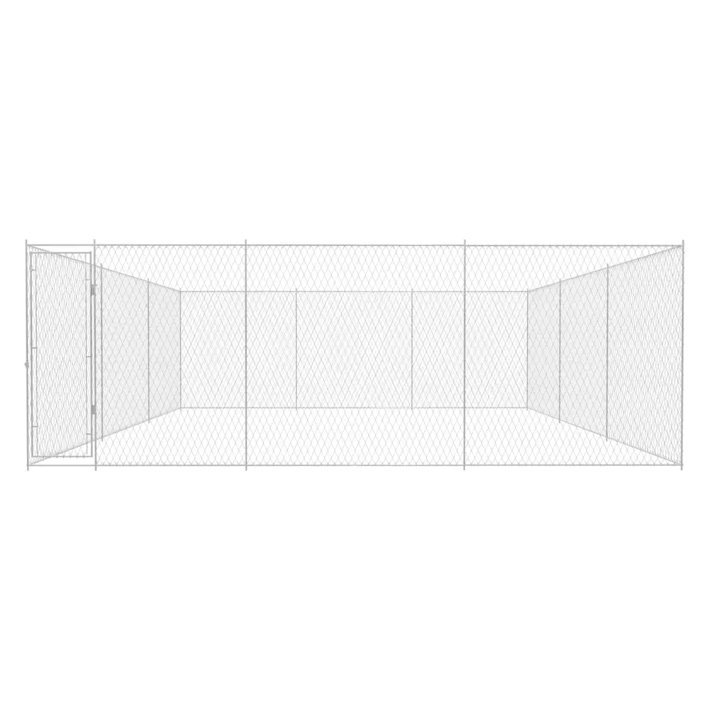 Canile da Esterno in Acciaio Zincato 570x570x185 cm 145034