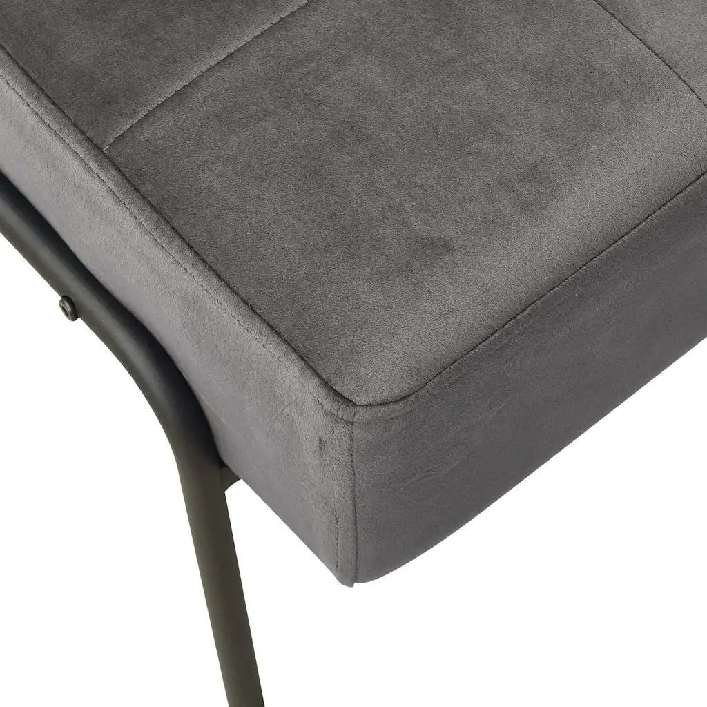 Poltrona Relax-Poltroncina 65x79x87 cm Grigio Scuro in Velluto
