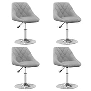 Sedie da Pranzo Girevoli 4 pz Grigio Chiaro in Velluto cod mxl 55543