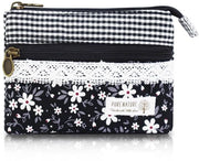 Portamonete in stile bohemien per donna, 2 tasche con chiusura a zip, mini portafoglio in stile bohemien, 13*10*1cm