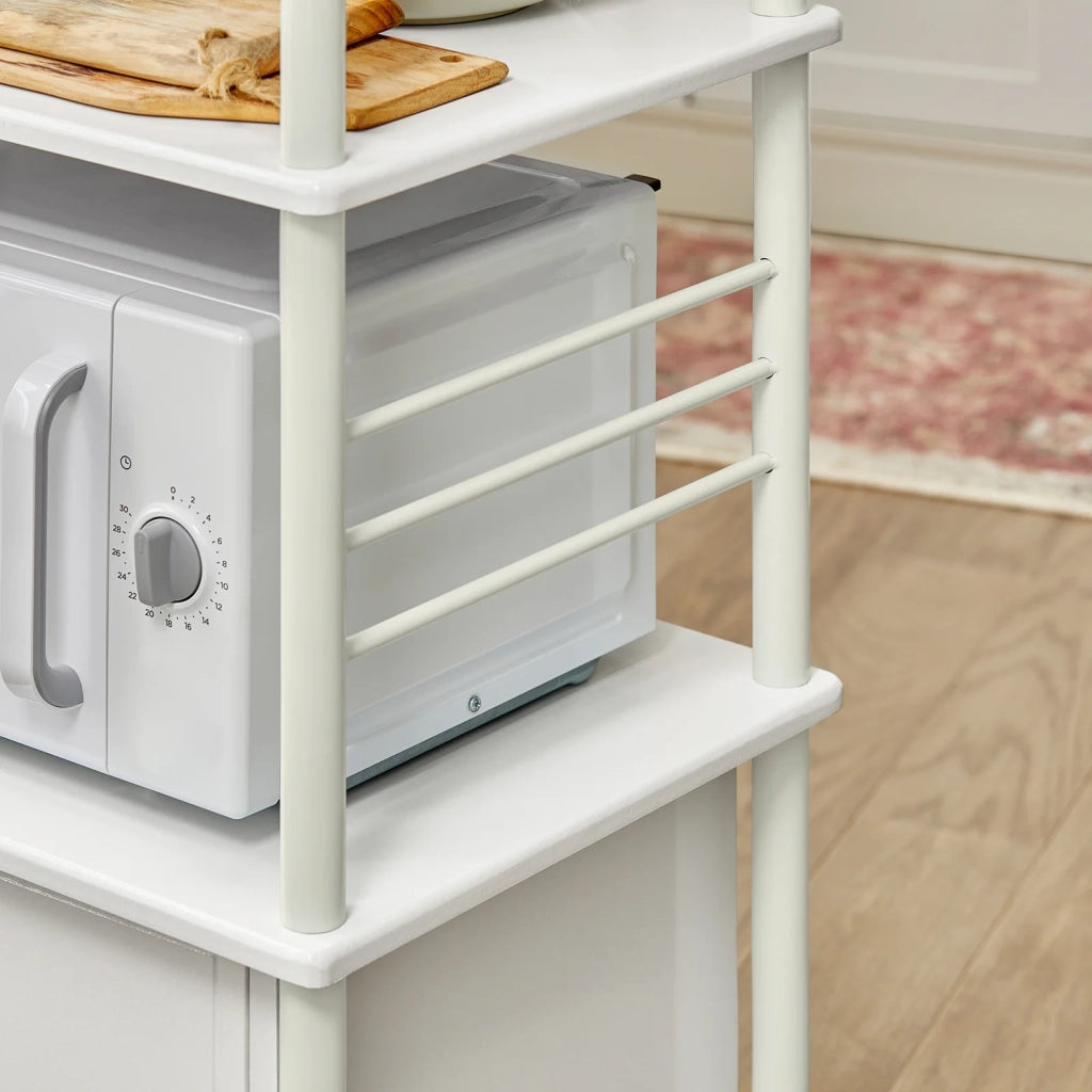 Mensole per Forno a microonde, Carrello da cucina, armadietto cucina Bianco FRG12-W