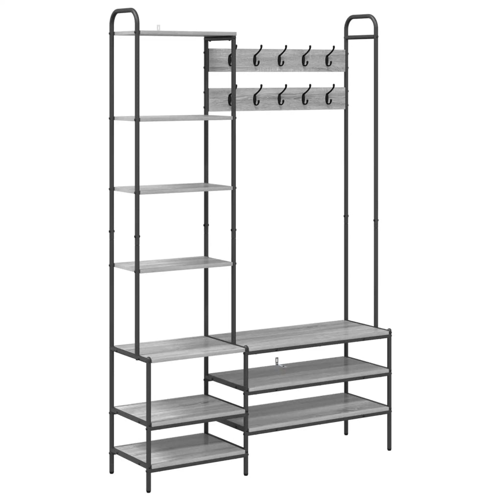 Appendiabiti con panca per scarpe Sonoma grigio 8012041