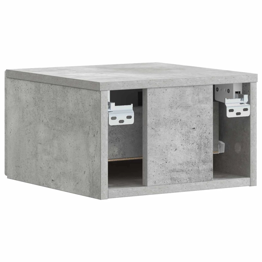 Tavolino da Parete Laterale Grigio Cemento 34,5 x 33 x 20 cm 898771