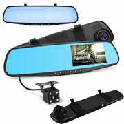 Trade Shop - Monitor Per Specchietti Auto 4,5" Q-ca599 Con Videocamera Anteriore Posteriore Hd -