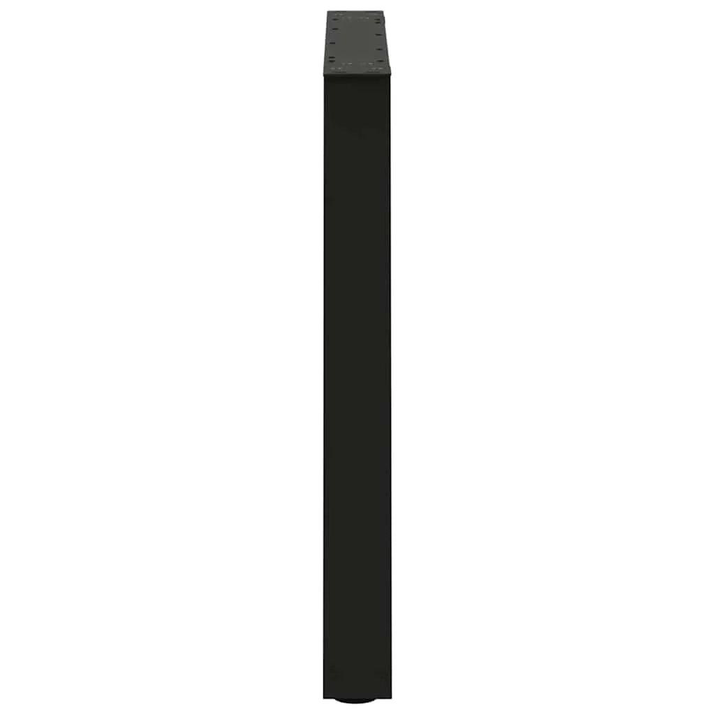 Set di 2 gambe regolabili per tavolo da pranzo a forma di V design moderno 80 x 72-73 cm acciaio nero 02_0056863