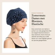 Cappello estivo elastico - Cappello da sole - Stampa fiorita - Leggero - Respirante - 100% Poliestere