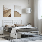 Giroletto con Testiera Metallo Bianco 150x200 cmcod mxl 107246