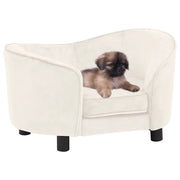 Divano per Cani Crema 69x49x40 cm in Peluche 171025