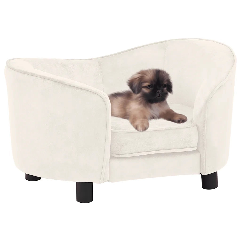 Divano per Cani Crema 69x49x40 cm in Peluche 171025