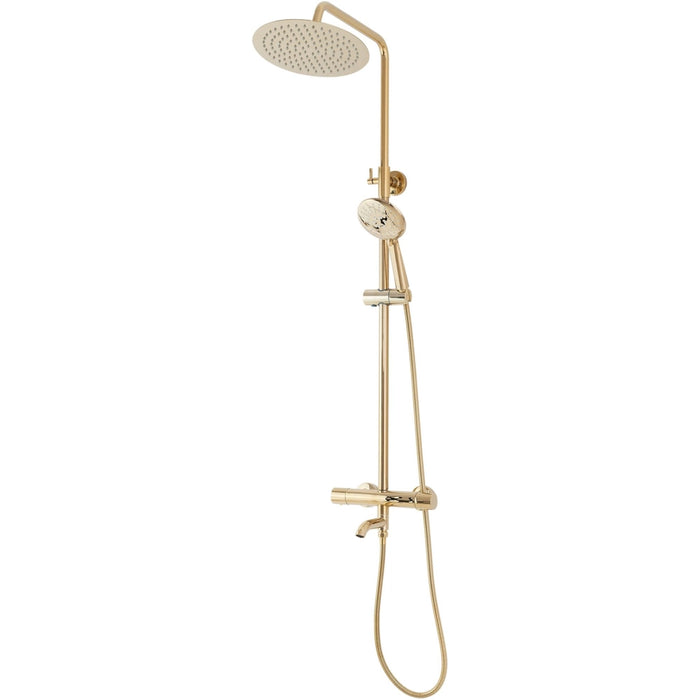 Set Doccia Da Incasso Con Termostatato Lungo Gold