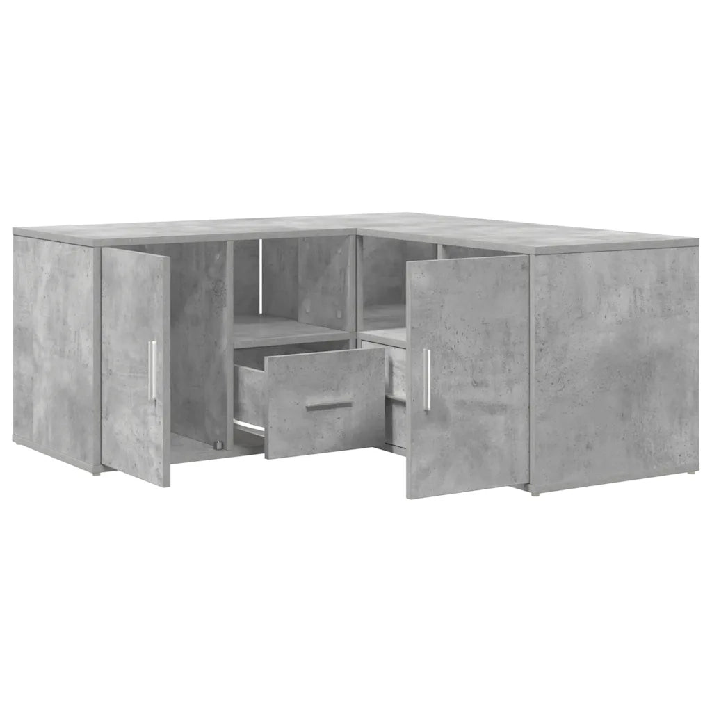 Mobile Angolare Grigio Cemento 160x40x45 cm in Truciolato 3307822