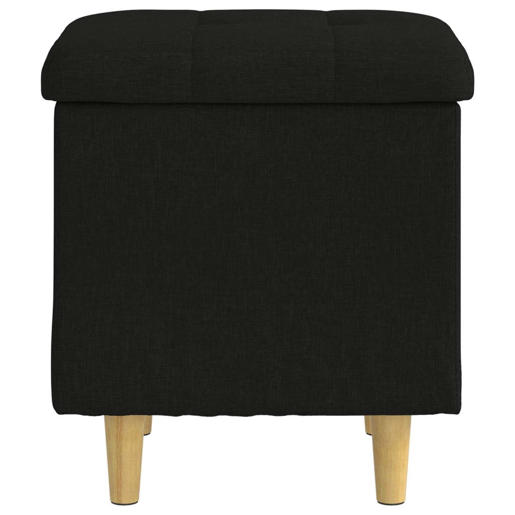 Pouf contenitore con cuscino Nero 40 x 40 x 45 cm Tessuto 876805